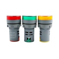 Blue AC60-500V 22mm AD16-22DSV LED Voltmeter Indicator Light With Big Digital Tube - 2