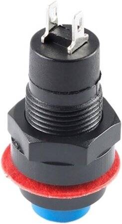 Blue DS-211 10mm 2 PIN Self-Locking Round Button Switch - 4