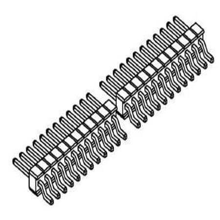 C1176-10ADGATDR PIN HEADER 10PIN(1x10) 1.27mm SMT R/A - 1