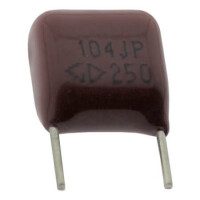 C312E104J32Y400 CAP.POL.100nF 250VDC 7.5MM 5% MKT C:4MM - 1
