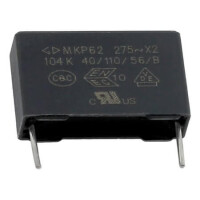C42P2104K6SC450 CAP.POL.100nF 275VAC 15MM 10% X2 MKP BULK FARATRON - 1