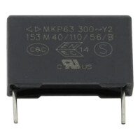 C43Q1153M6SC450 CAP.POL.15nF 300VAC 15MM 20% Y2 - 1