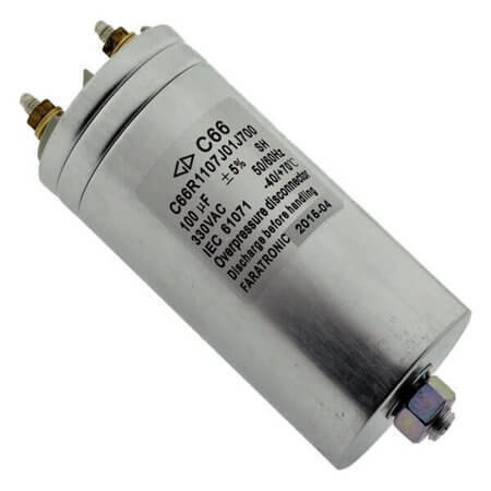 C66R1107J01J700 CAP.POL.100uF 330VAC M6X55X120MM METAL - 1