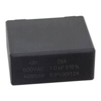 C6AU1105KF20452 CAP.POL.1uF 600VAC 37.5MM 10% FARATRONIC - 1