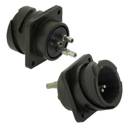 CA3102E20-3P-B-F80 CONNECTOR 3 PİN AWG12 ERKEK PANEL TİPİ KAD KAPLI - 1