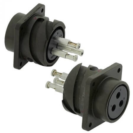 CA3102E20-3S-B-F80 CONNECTOR 3 PİN AWG12 DİŞİ PANEL TİPİ KAD KAPLI - 1