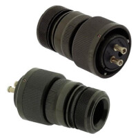 CA3106E20-3P-B-15 CONNECTOR 3 PİN AWG12 ERKEK PANEL TİPİ KAD KAPLI - 1