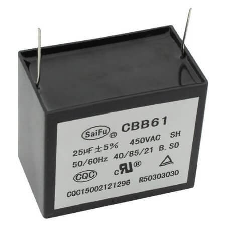 CBB61 25UF/450V CAP.POL.25uF 450VAC(58x27x45) - 1