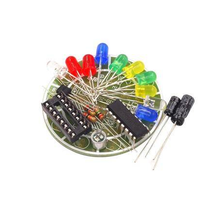 CD4017 Colorful Voice Control Rotating Led Light Kit - 2