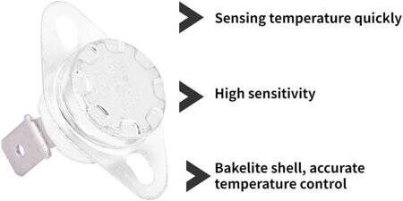 Ceramics KSD302 135 Degree Normally Open NC Temperature Controlled Switch Thermostat 250V 10A Temperature Control - 4