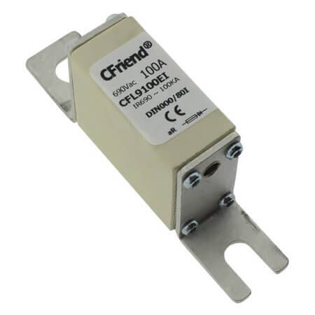 CFL9100EI FUSE 100A 660V NH00 TYPE CHASIS MOUNT - 1