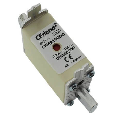 CFM9100DD FUSE 100A 690V NH000 BLADE WITH IND - 1