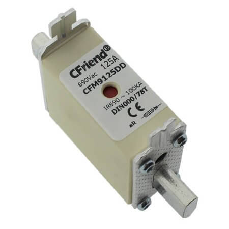 CFM9125DD FUSE 125A 690V NH000 BLADE WITH IND - 1