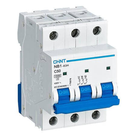 CHINT-179874 OTOMATİK SİGORTA NB1 SERİSİ/3 KUTUPLU 10KA/C TİPİ - 1