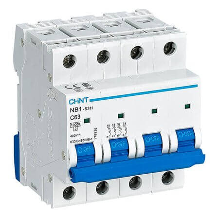 CHINT-179917 OTOMATİK SİGORTA NB1 SERİSİ/4 KUTUPLU 10KA/C TİPİ - 1