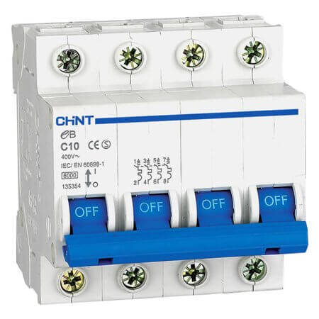 CHINT-186520 OTOMATİK SİGORTA EB SERİSİ/4 KUTUPLU 4,5KA/B TİPİ - 1