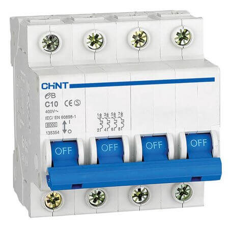 CHINT-186538 OTOMATİK SİGORTA EB SERİSİ/4 KUTUPLU 4,5KA/C TİPİ - 1