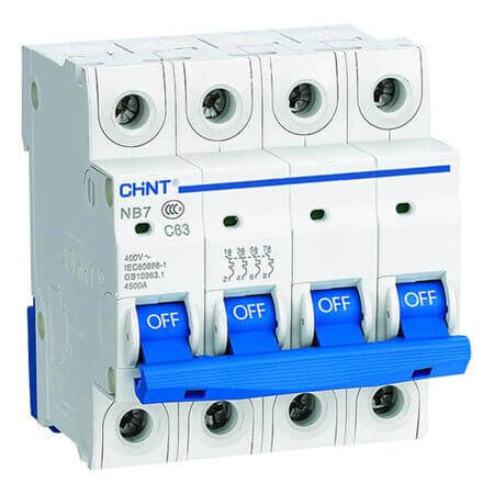 CHINT-192277 OTOMATİK SİGORTA NB7 SERİSİ/4 KUTUPLU 6KA/B TİPİ 1 - 1