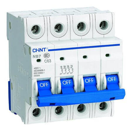 CHINT-192299 OTOMATİK SİGORTA NB7 SERİSİ/4 KUTUPLU 6KA/C TİPİ 3 - 1