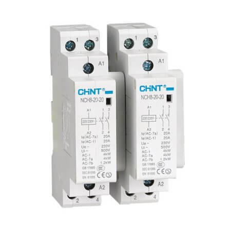 CHINT-256239 NCH8 SERİSİ SESSİZ KONTAKTÖR / 2 KUTUPLU 25A 2NK, - 1