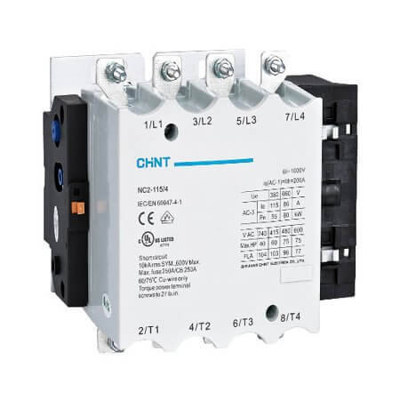CHINT-671403 KONTAKTÖR 4 KUTUPLU 220V-240V AC BOBİNLİ NC2-265M4 - 1
