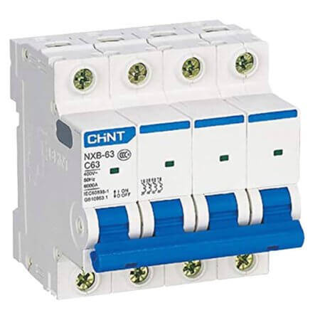 CHINT-814252 OTOMATİK SİGORTA NXB SERİSİ/4 KUTUPLU 6KA/C TİPİ 4 - 1