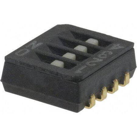 CHS-04TA1 SWITCH DIP 4 Pos. SPST 100mA 6VDC SMT V/T TR - 1