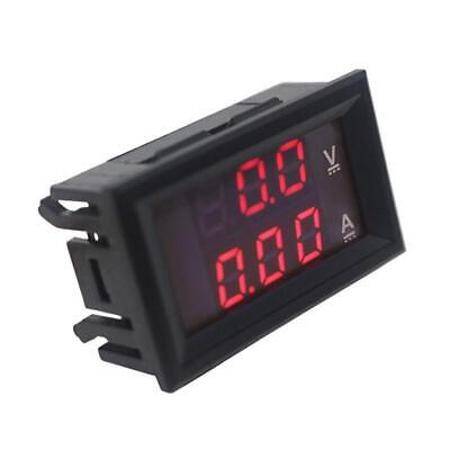 Çift Led 0-28 İnç Ekran DC0-100V 100A Gerilim Ve Akım Testi Dijital Enstrüman Dijital Metre Paneli Amplifikatör Kırmızı Kırmızı 100A - 4