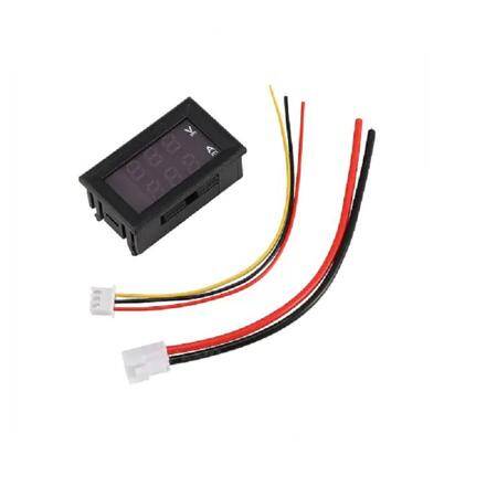 Çift Led 0-28 İnç Ekran DC0-100V 100A Gerilim Ve Akım Testi Dijital Enstrüman Dijital Metre Paneli Amplifikatör Kırmızı Mavi 100A - 3