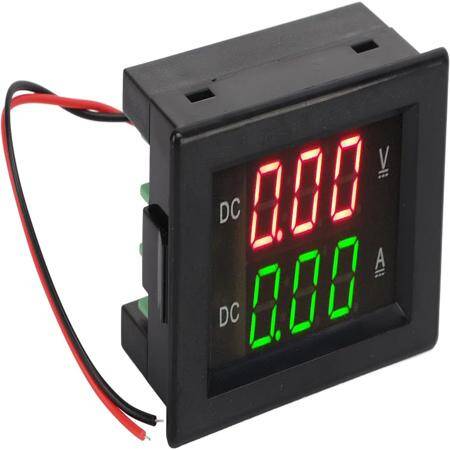 Çift Led 0-28 İnç Ekran DC0-100V 10A Gerilim Ve Akım Testi Dijital Enstrüman Dijital Metre Paneli Amplifikatör Kırmızı Yeşil 10A - 2