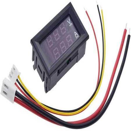 Çift Led 0-28 İnç Ekran DC0-100V 10A Gerilim Ve Akım Testi Dijital Enstrüman Dijital Metre Paneli Amplifikatör Mavi Yeşil 10A - 1