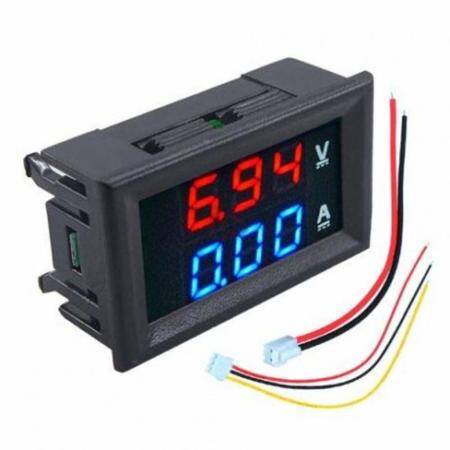 Çift Led 0-28 İnç Ekran DC0-100V 50A Gerilim Ve Akım Testi Dijital Enstrüman Dijital Metre Paneli Amplifikatör Mavi LED 50A Şant - 1