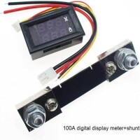 Çift Led 0-28 İnç Ekran DC0-100V Gerilim Ve Akım Testi Dijital Enstrüman Dijital Metre Paneli Amplifikatör Kırmızı Kırmızı 10A - 3