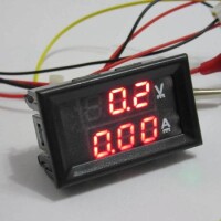 Çift Led 0-28 İnç Ekran DC0-100V Gerilim Ve Akım Testi Dijital Enstrüman Dijital Metre Paneli Amplifikatör Kırmızı Kırmızı 10A - 4