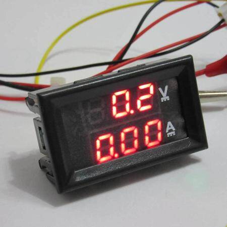 Çift Led 0-28 İnç Ekran DC0-100V Gerilim Ve Akım Testi Dijital Enstrüman Dijital Metre Paneli Amplifikatör Kırmızı Kırmızı 10A - 4