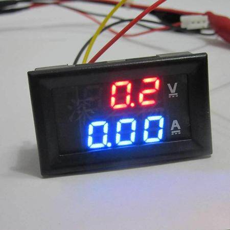 Çift Led 0-28 İnç Ekran DC0-100V Gerilim Ve Akım Testi Dijital Enstrüman Dijital Metre Paneli Amplifikatör Kırmızı Mavi 10A - 4