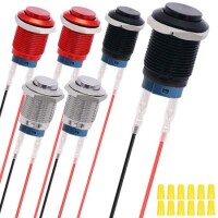 Çıkık Kafa 12mm Su Geçirmez Kendinden Kilitli Metal Push Buton Işıksız - 1