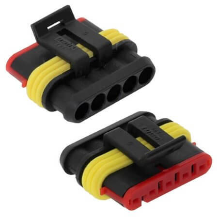 CKK7051-1.5-21B CONNECTOR 5P 6MM FEMALE BLACK AUTOMOTIVE - 1