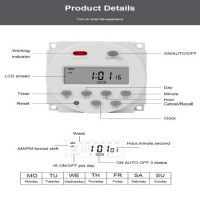 CN101A 12V LCD Digital Timer Programmable Time Switch inside Battery - 6