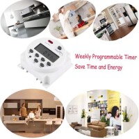 CN101A 220V LCD Digital Timer Programmable Time Switch inside Battery - 5