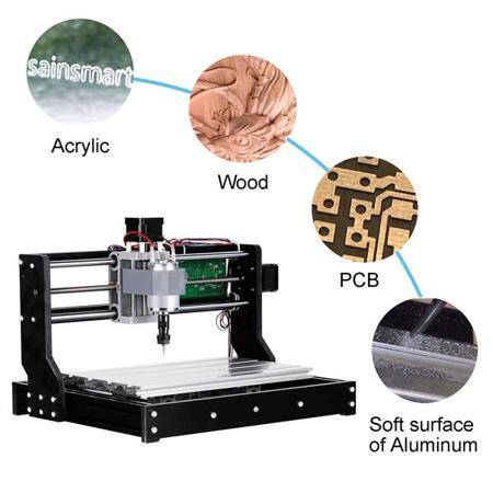CNC3018 Pro DIY Mini Desktop Engraving Machine Laser CNC Picture Woodworking Engraving Machine GRBL Control EU Plug With 2500mw Laser + Offline - 1