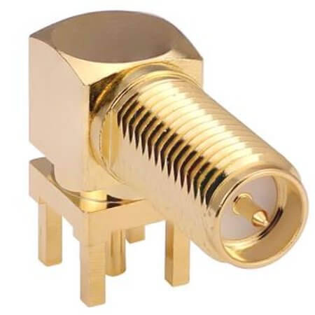 CONREVSMA002-L-G CONN RP-SMA RCPT R/A 50 OHM PCB - 1