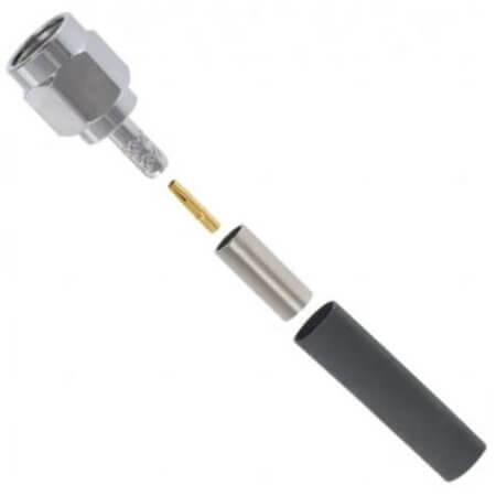 CONREVSMA007 CONN RPSMA PLUG STR 50OHM SOLDER - 1