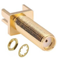 CONSMA003.031-L-G CONN SMA RCPT STR 50OHM EDGE MNT - 1