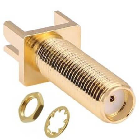 CONSMA003.031-L-G CONN SMA RCPT STR 50OHM EDGE MNT - 1
