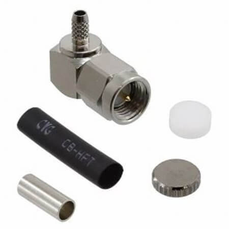 CONSMA012 CONN SMA PLUG R/A 50 OHM SOLDER - 1