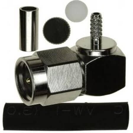 CONSMA012-R178 CONN SMA PLUG R/A 50 OHM SOLDER - 1