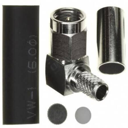 CONSMA012-R58 CONN SMA PLUG R/A 50 OHM SOLDER - 1