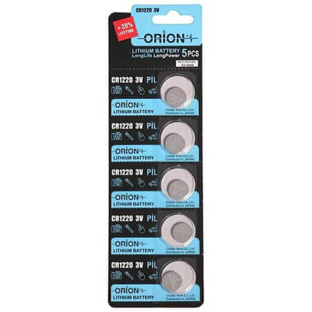 CR1220-ORION CR 1220 DÜĞME PİL-LİTYUM 3V BLISTER 5Lİ - 1