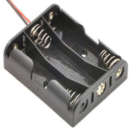 CY-BC1AA-T01 BATTERY HOLDER AA*3 26AWG UL L=100MM BLACK - 1